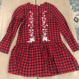 Gap flannel dress girls size L